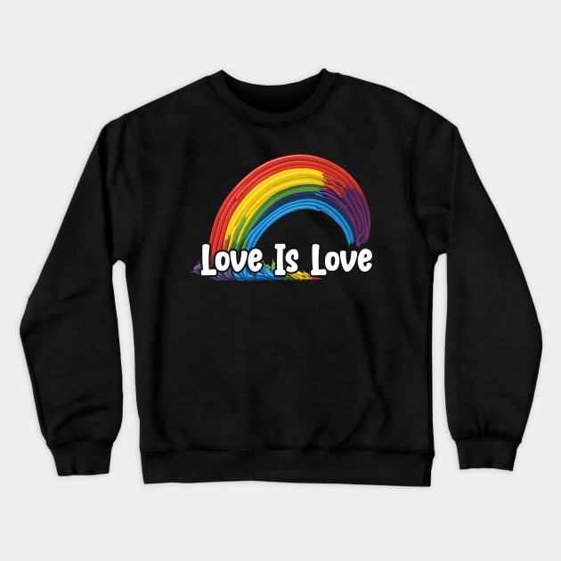 Prideful Skies LGBTQ gay pride Rainbow Colored Design Crewneck Sweatshirt by star trek fanart and more